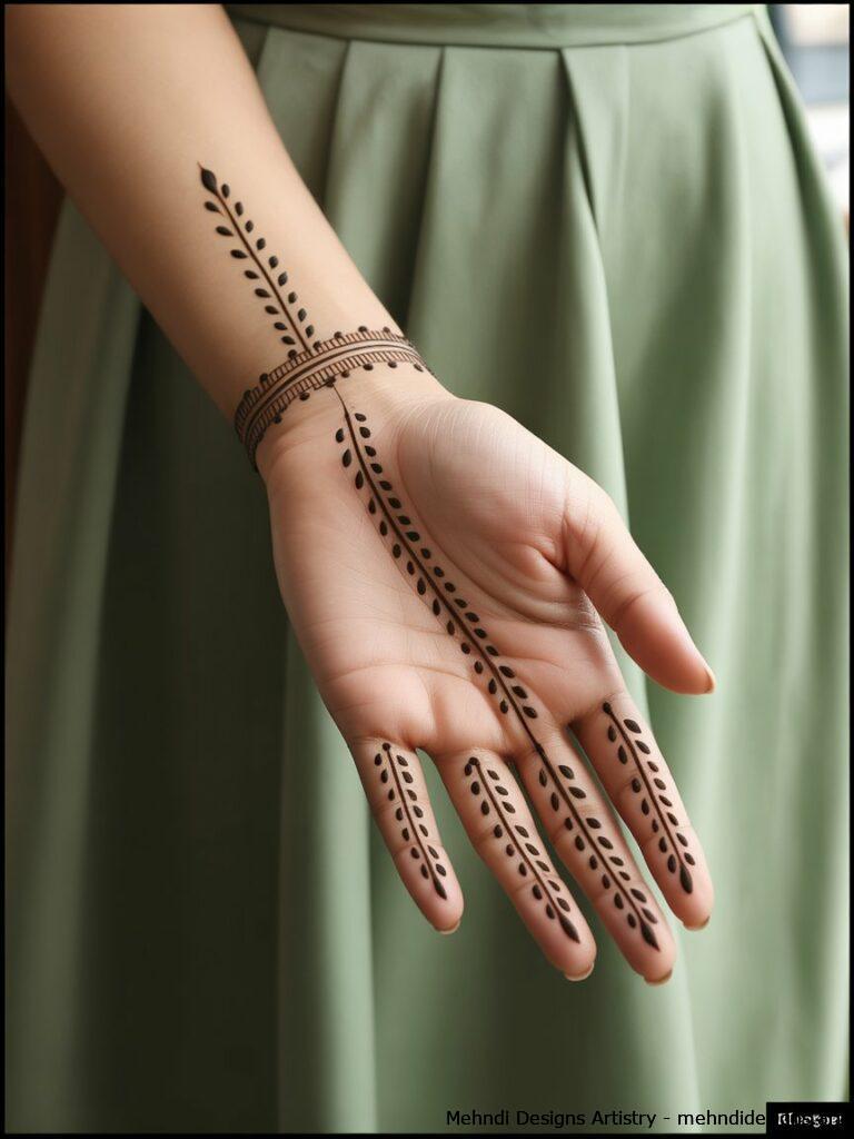 Simple bracelet style mehndi 2