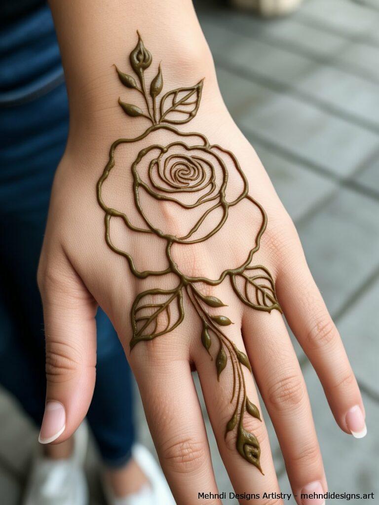 Single rose design 2