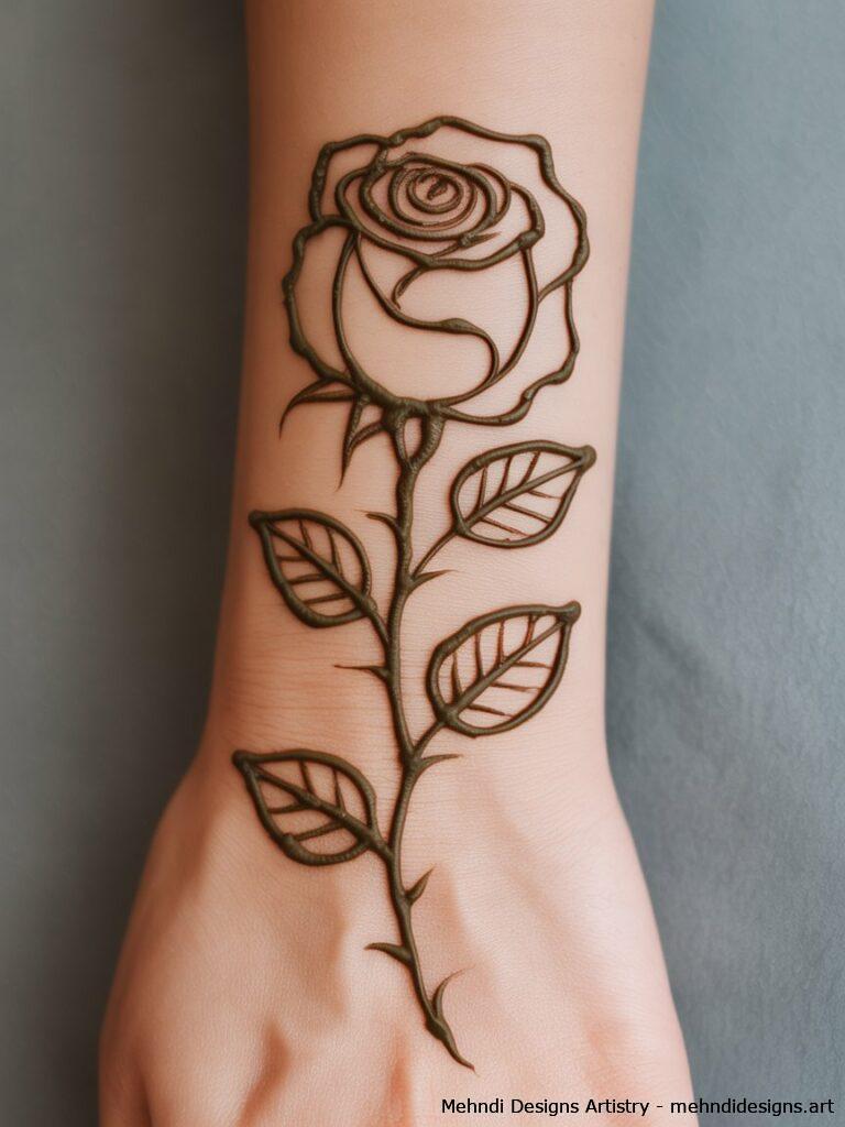 Single rose design 3