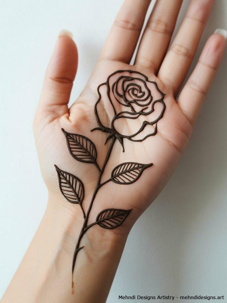 Single rose design 4