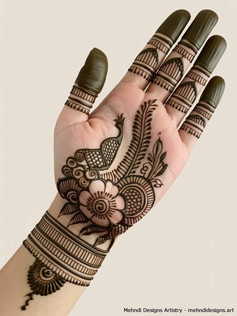 Symbolic elements in traditional mehndi 1