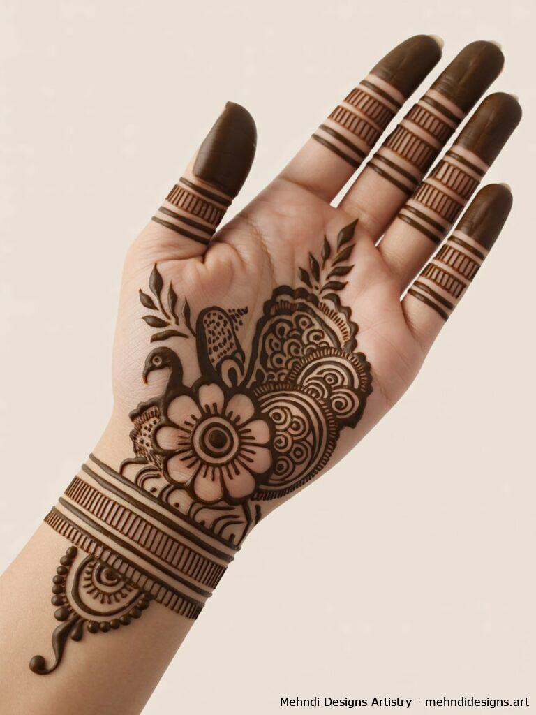 Symbolic elements in traditional mehndi 3