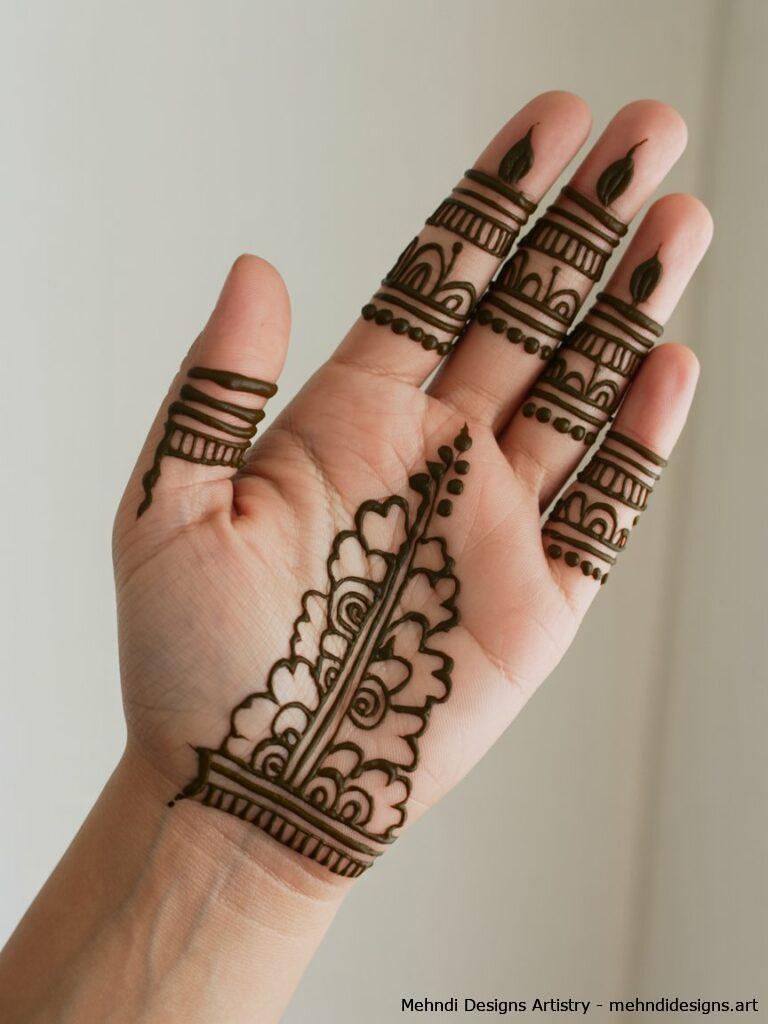 Traditional Indian mehndi art 1
