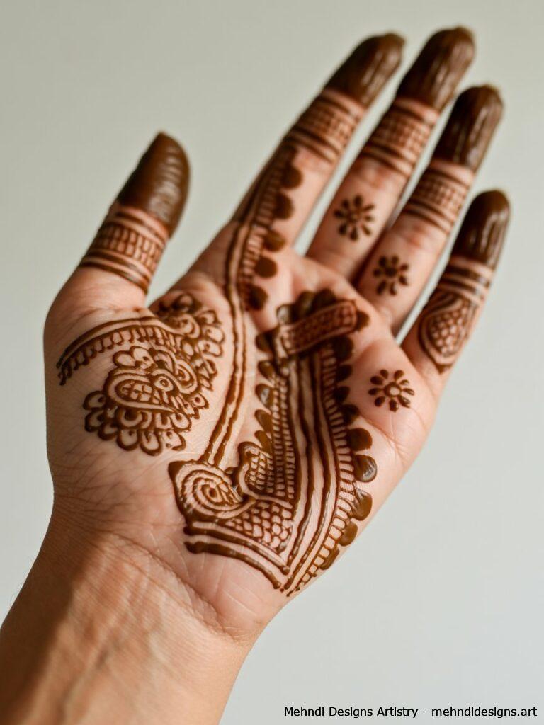 Traditional Indian mehndi art 3
