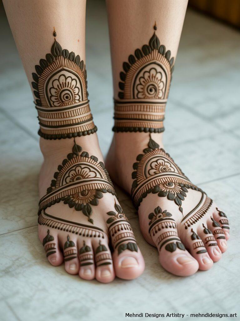 Traditional foot mehndi designs 1