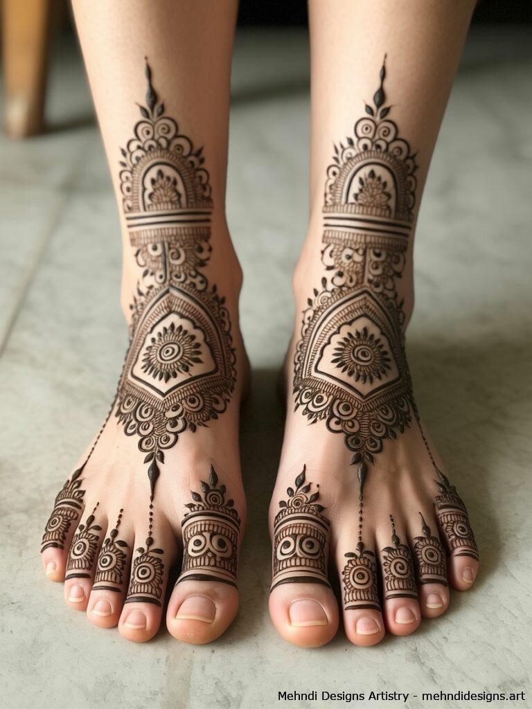 Traditional foot mehndi designs 2