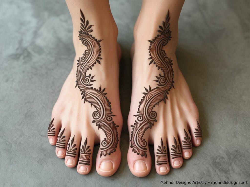 feet mehndi design