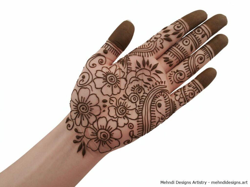 full hand mehndi design simple