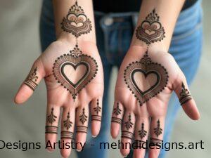 heart mehndi design