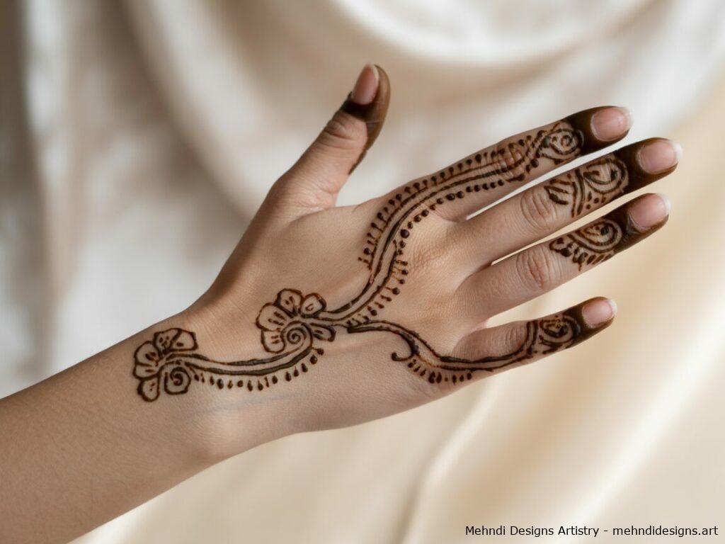 Beautiful Tiny Paisley Mehndi Design