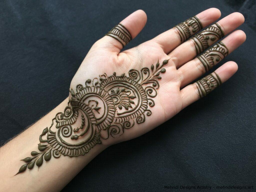 royal front hand mehndi design