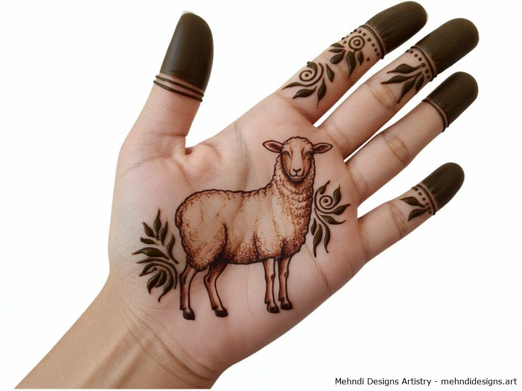 sheep mehndi design