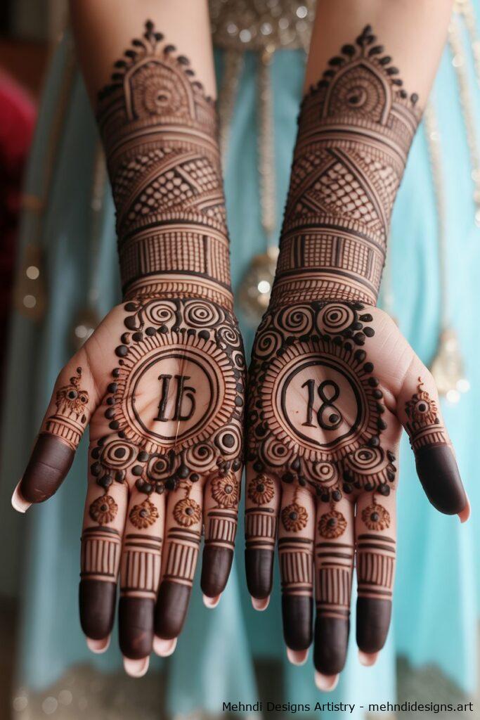 Bridal Mehndi with Personalized Details 4