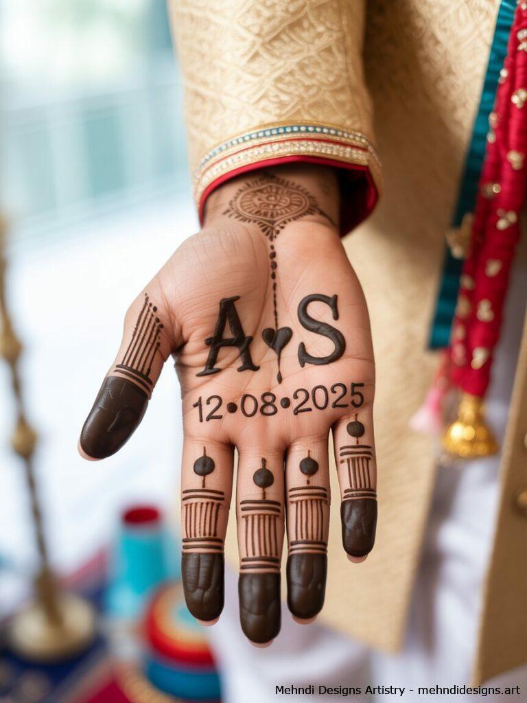 Couple initials and dates 3