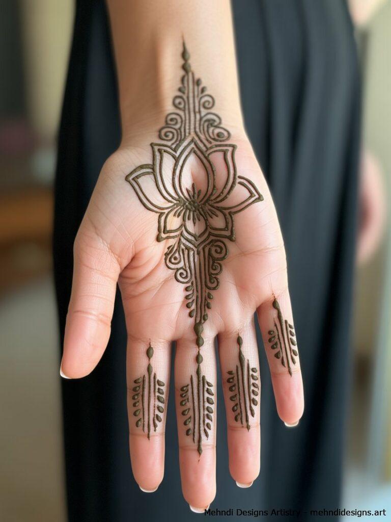 Finger Centered Lotus Design 1