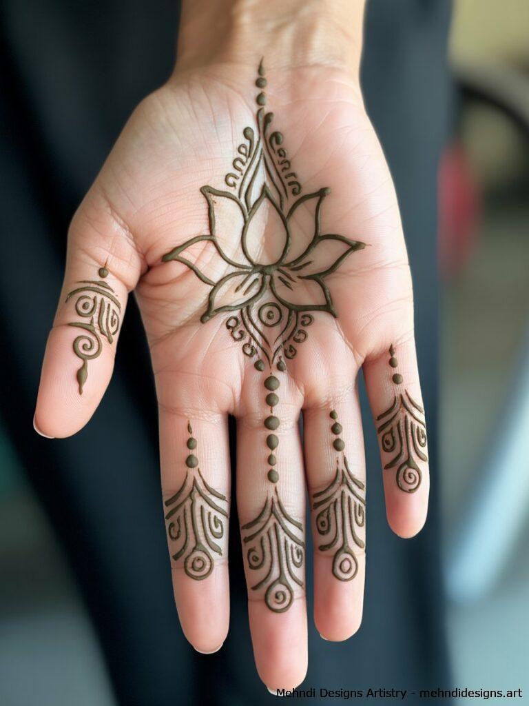 Finger Centered Lotus Design 2