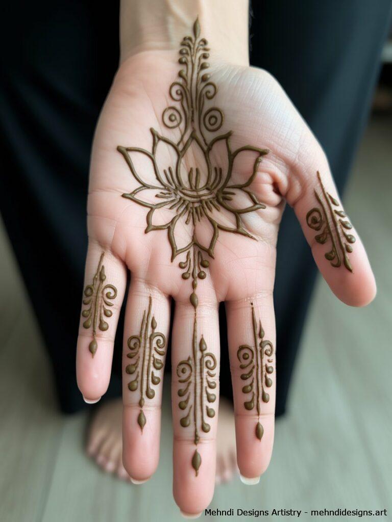 Finger Centered Lotus Design 3