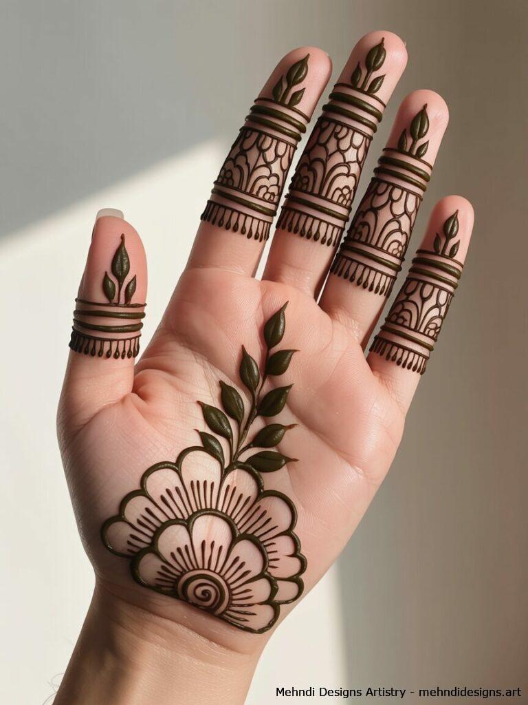 Finger Only Mehndi Designs 4