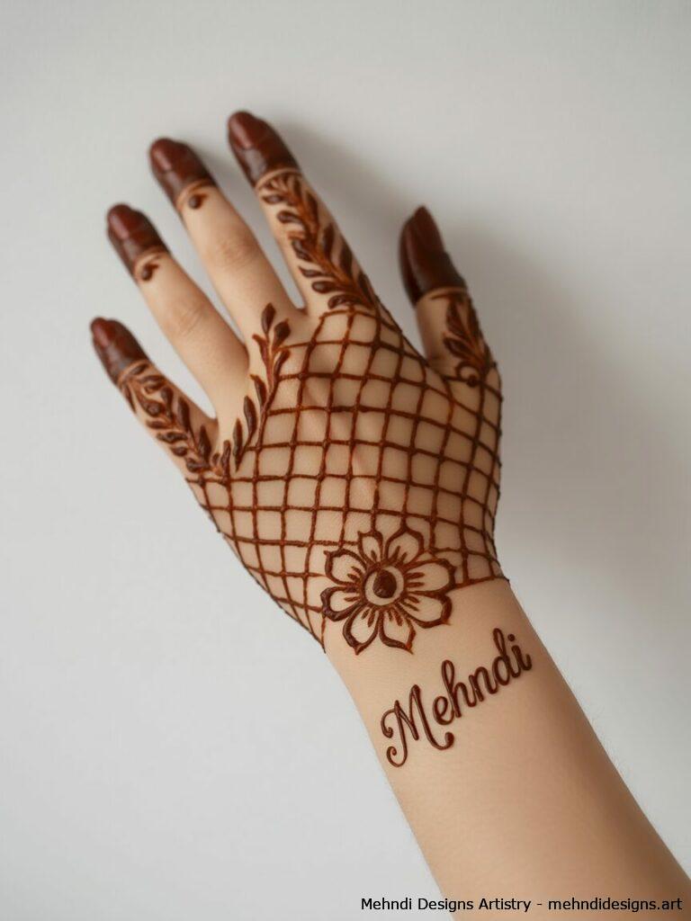 Floral Mesh with Dot Highlights 2