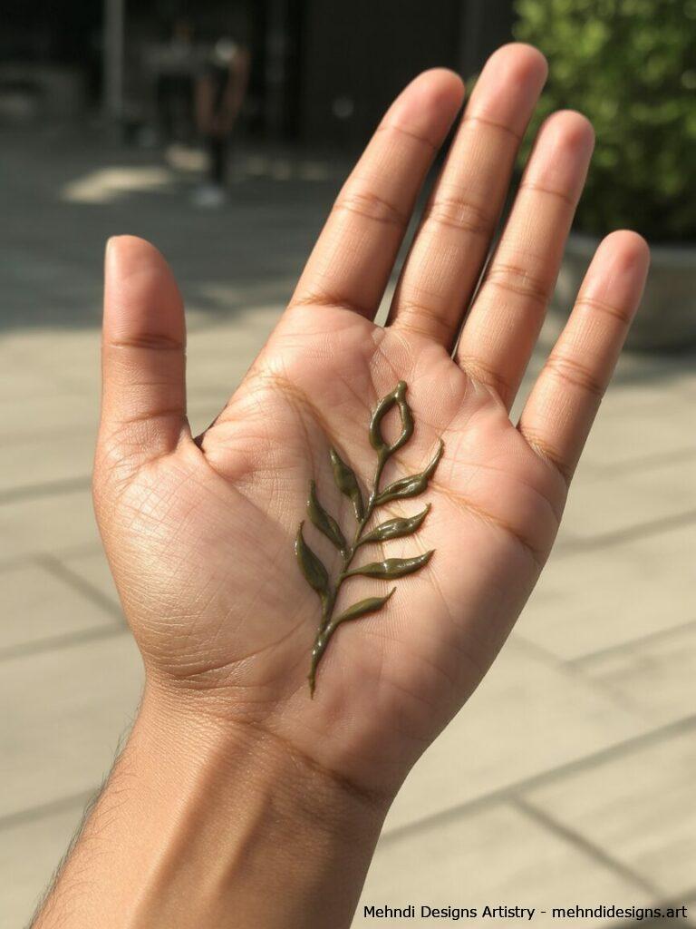 Floral touch on the palm 1