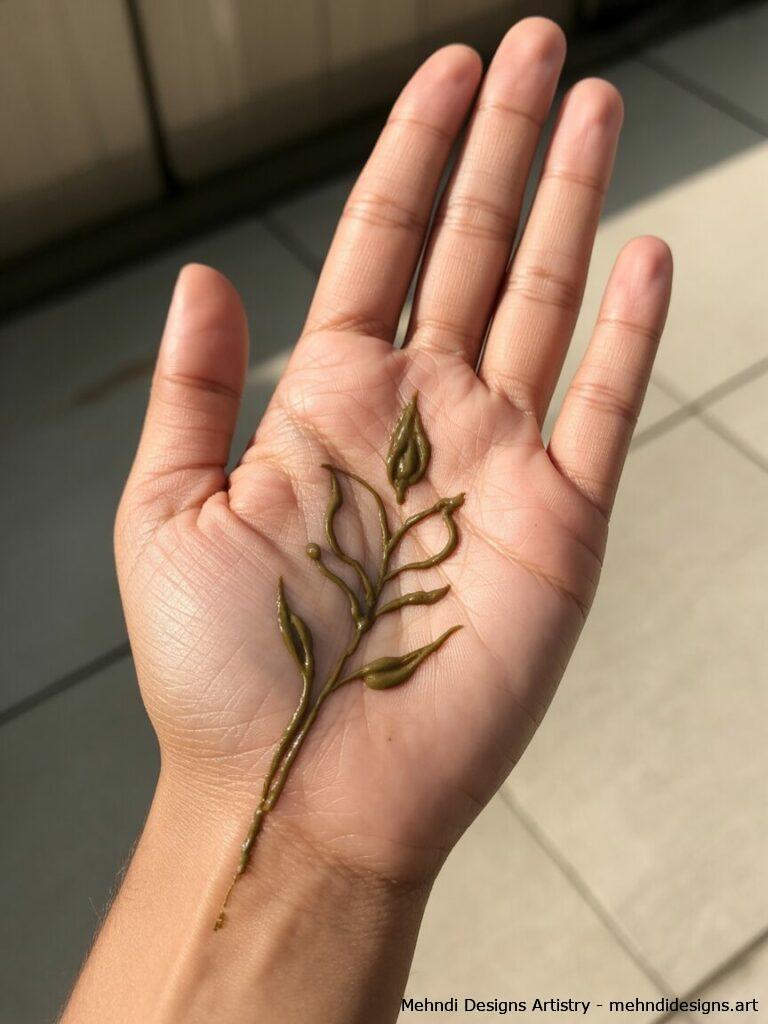 Floral touch on the palm 2