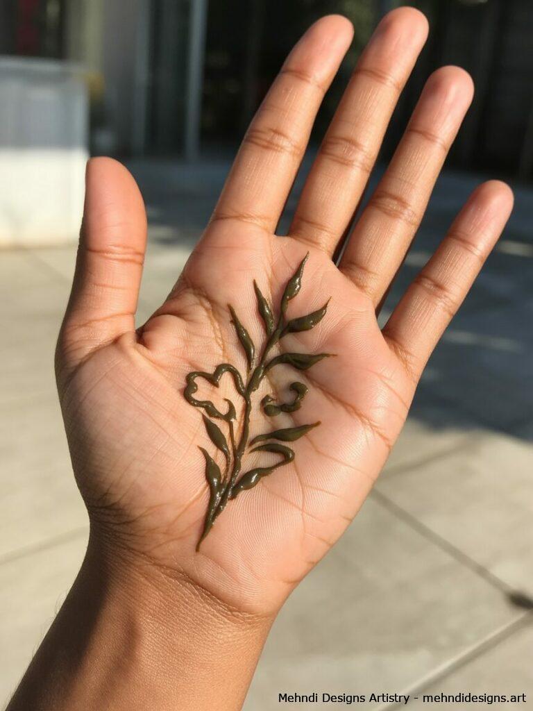 Floral touch on the palm 3
