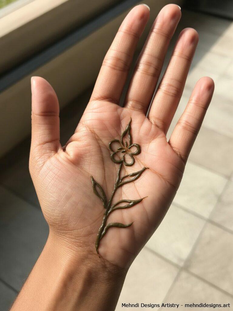 Floral touch on the palm 4
