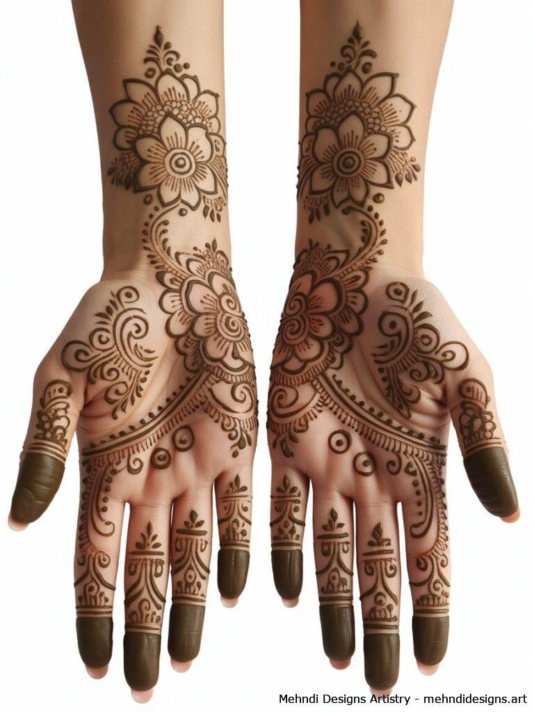 Full Hand Lotus Design 2