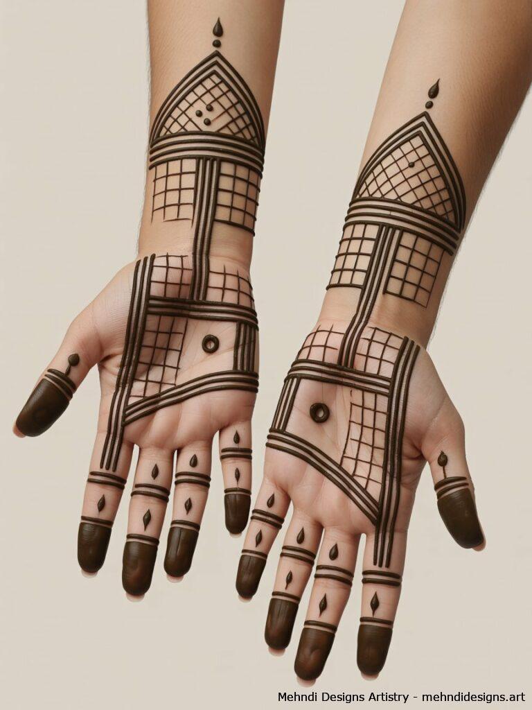 Geometric Mehndi Design 4