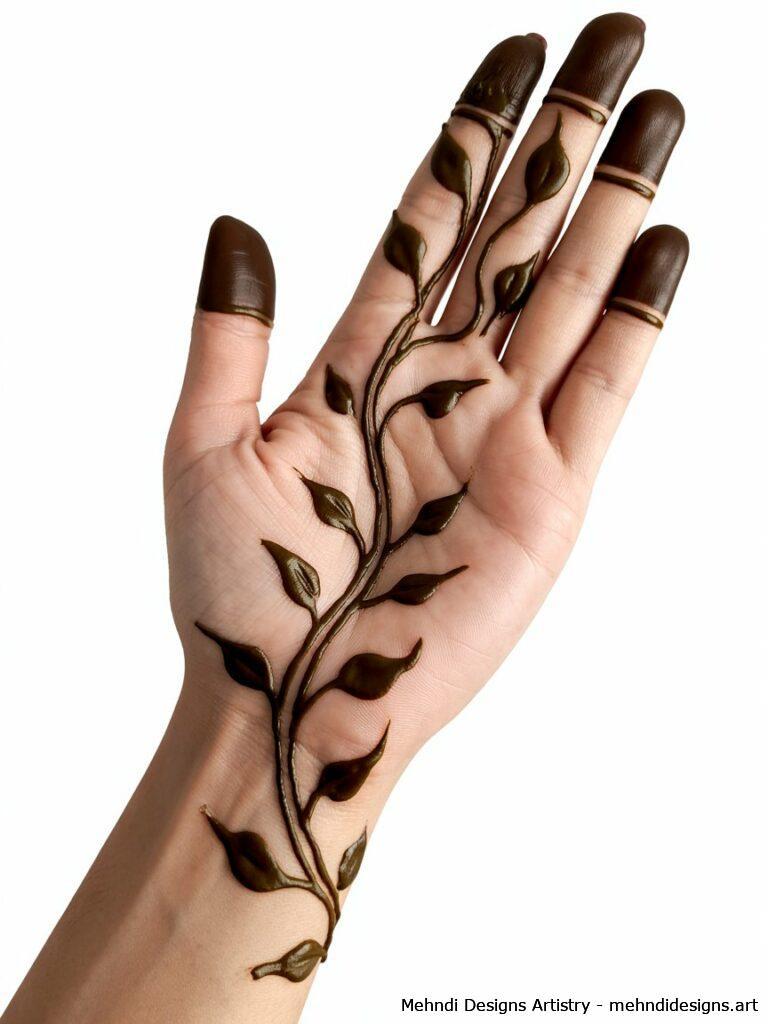 Half Hand Bel Mehndi 2