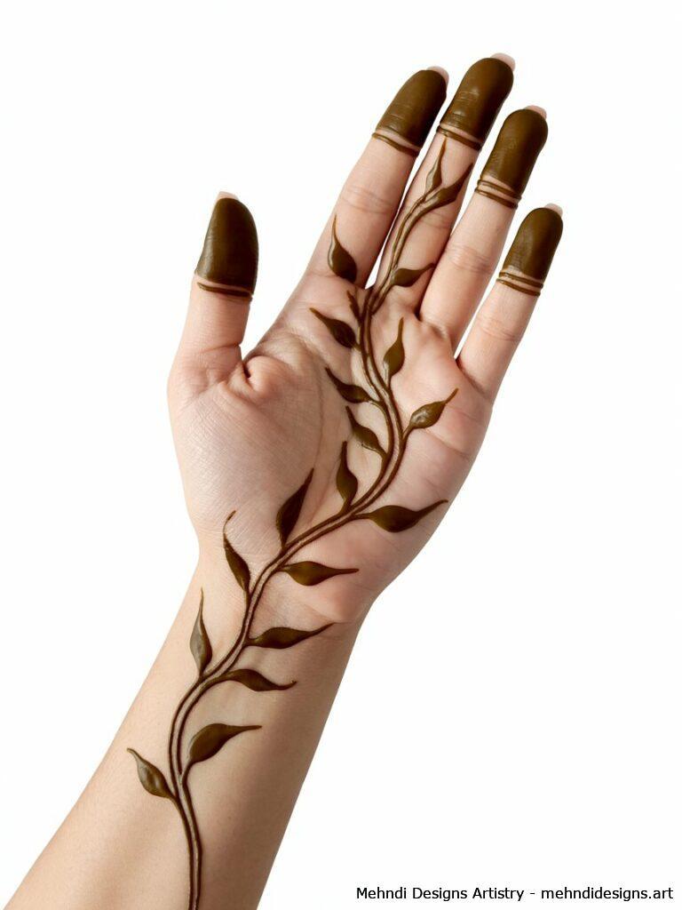 Half Hand Bel Mehndi 4