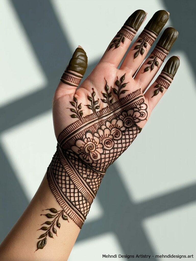 Half Hand Mehndi Designs 2