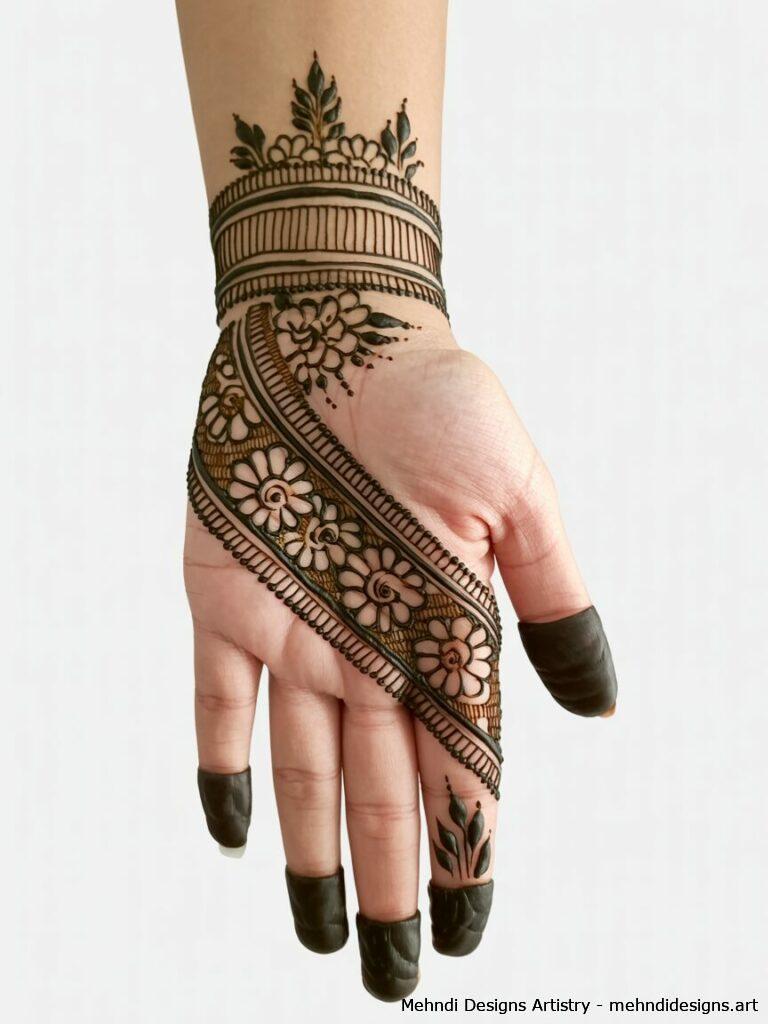 Half Hand Mehndi Designs 4
