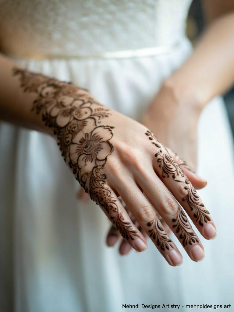 Intricate Full Hand Bel Design 4
