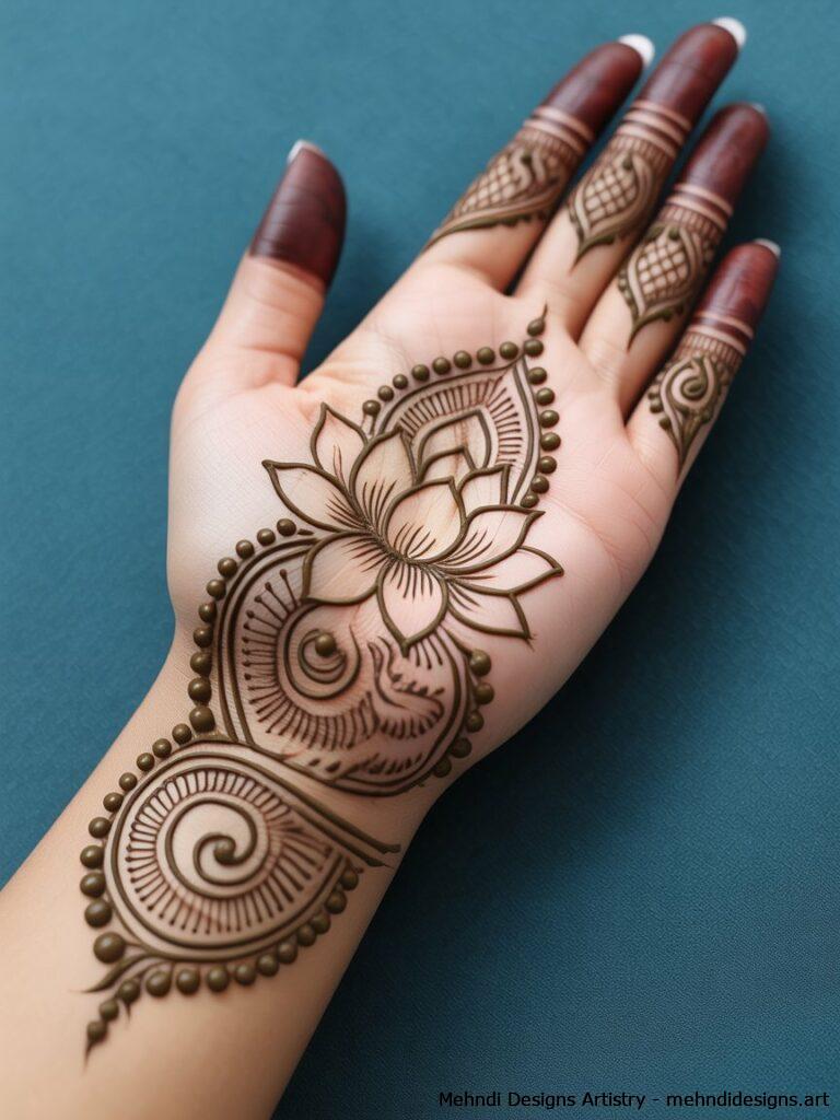 Lotus with Paisley Patterns 1