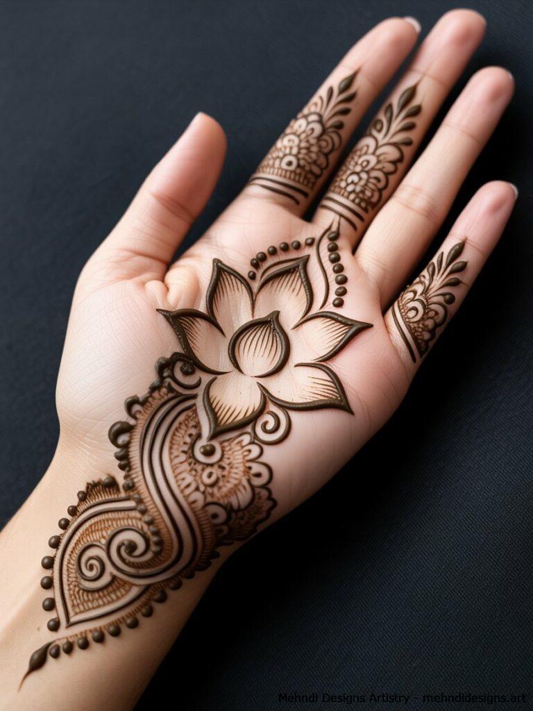 Lotus with Paisley Patterns 3