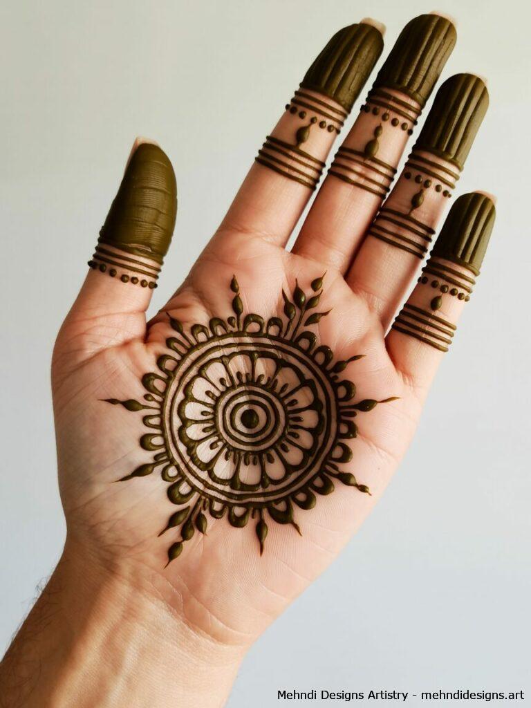 Mandala on Palm with Finger Detailing 1