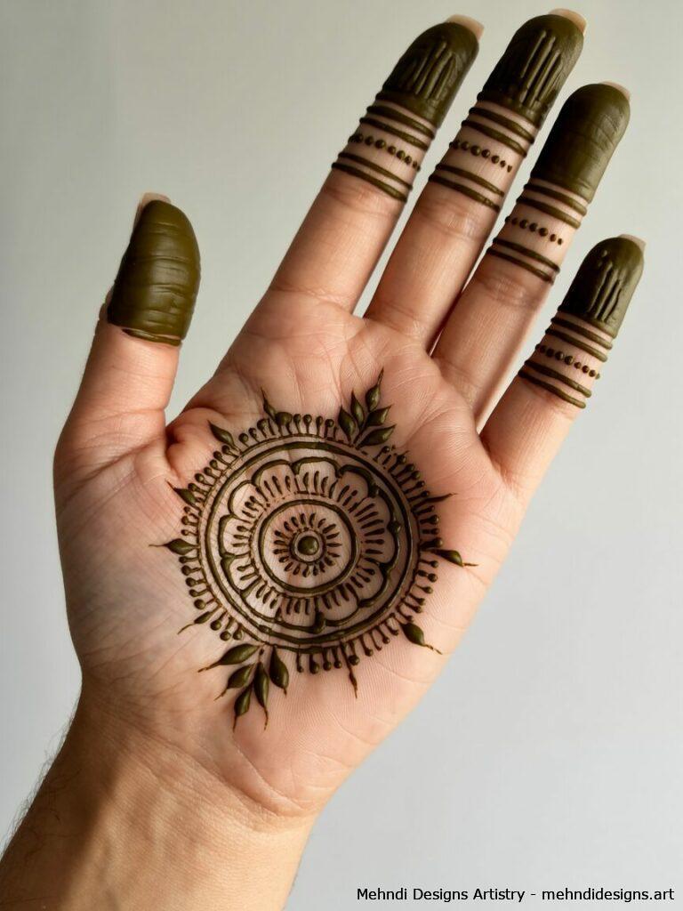 Mandala on Palm with Finger Detailing 4