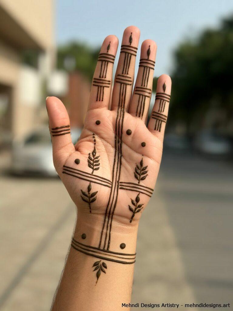Minimalistic Full Hand Mehndi 1