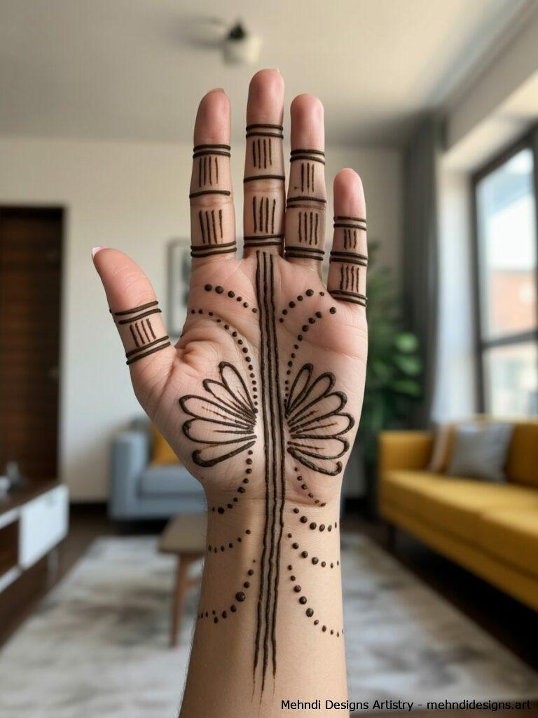 Minimalistic Full Hand Mehndi 3