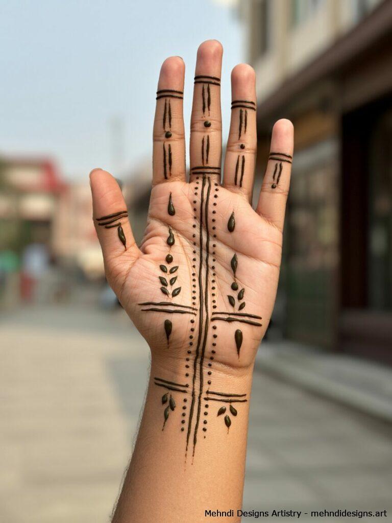 Minimalistic Full Hand Mehndi 4