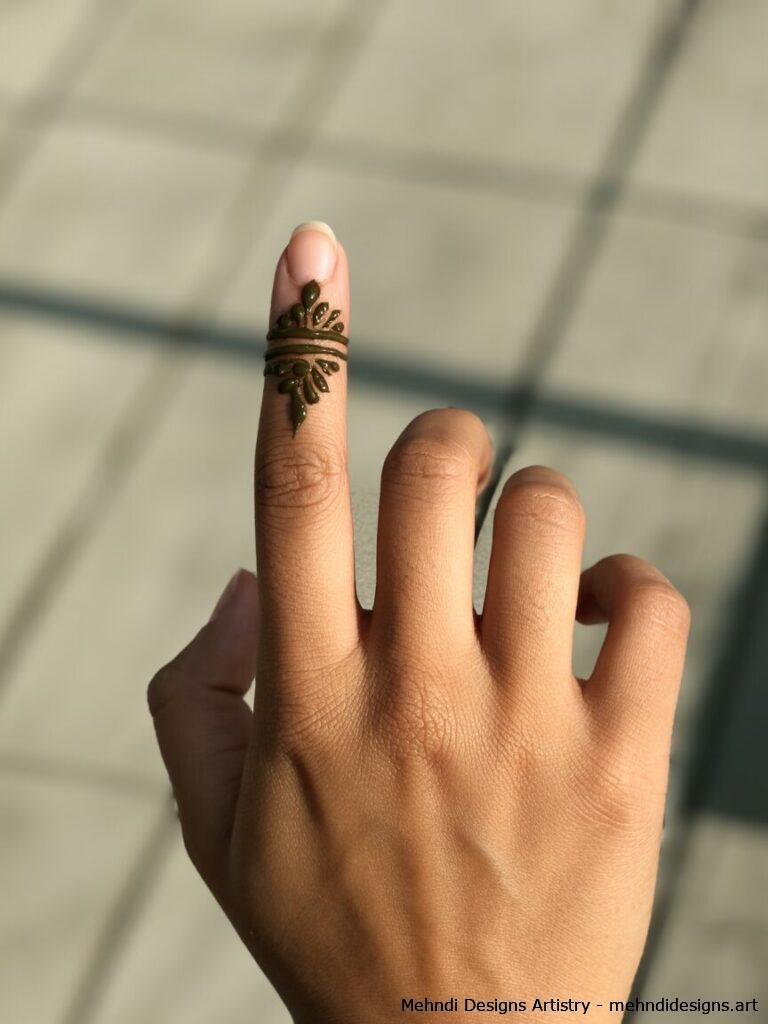 One finger highlights 1