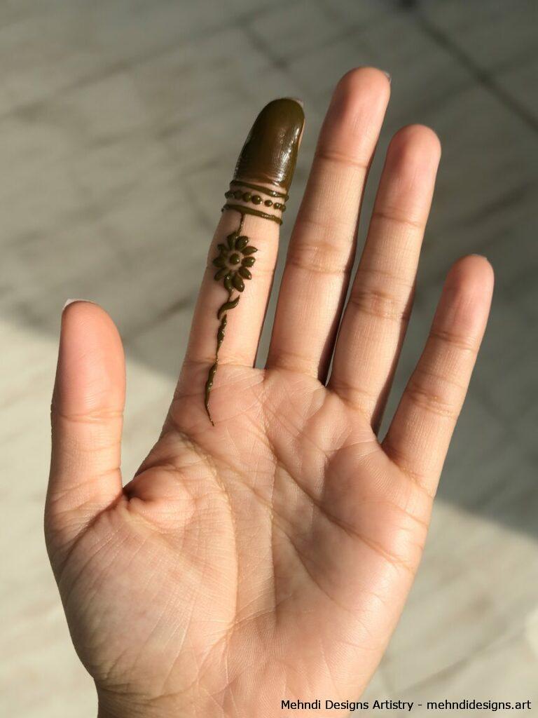 One finger highlights 4