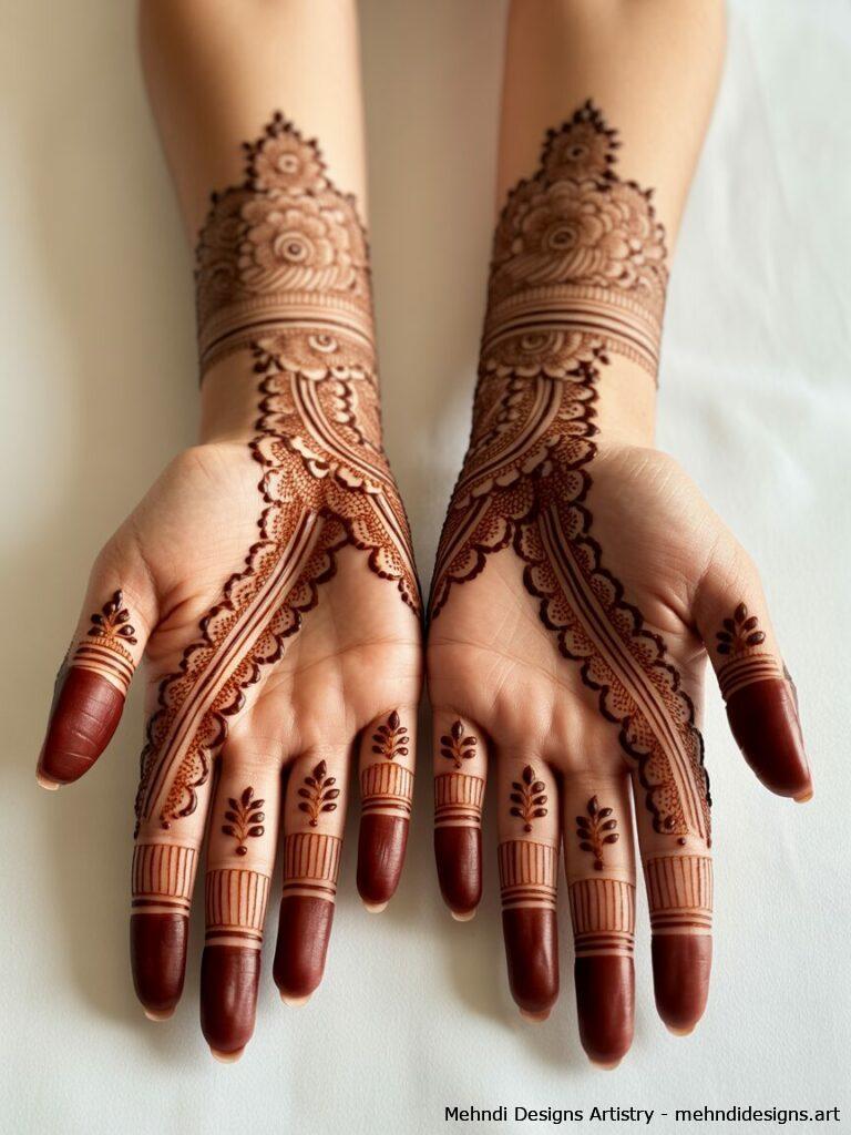 Pakistani Mehndi with Arabic Flow 4
