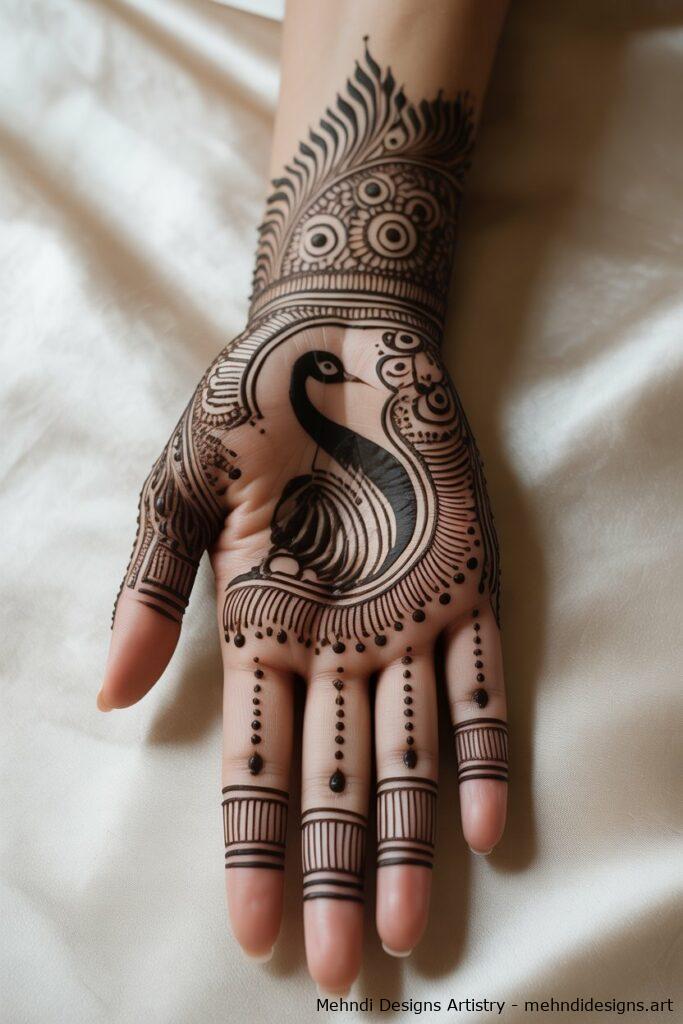 Peacock Motif Bridal Mehndi 3