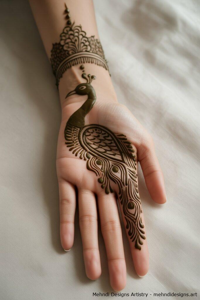 Peacock Motif Bridal Mehndi 4