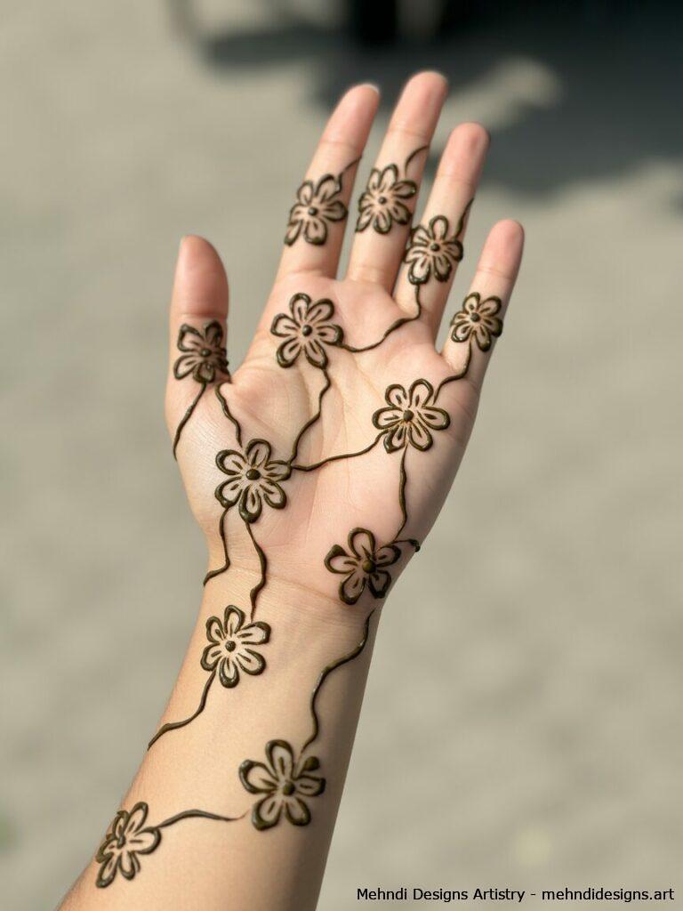Spaced floral accents 1