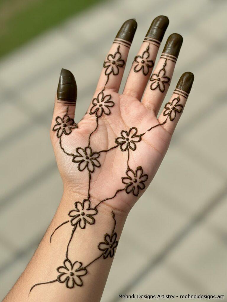 Spaced floral accents 3