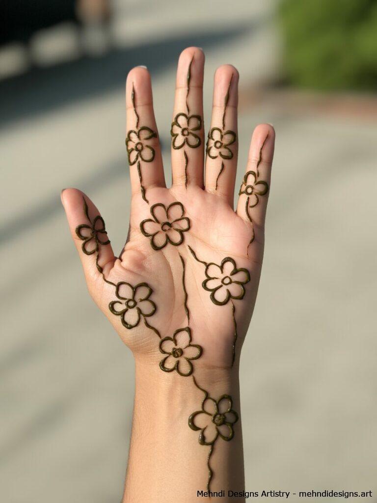 Spaced floral accents 4