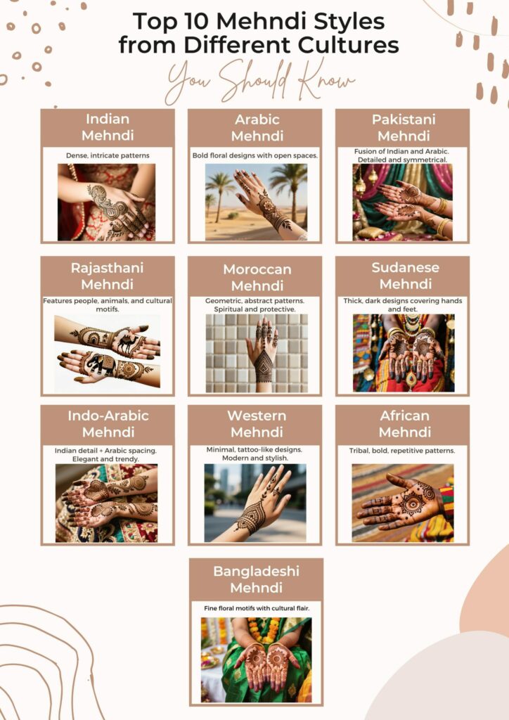 Top 10 Mehndi Styles from Different Cultures You Should Know